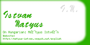 istvan matyus business card